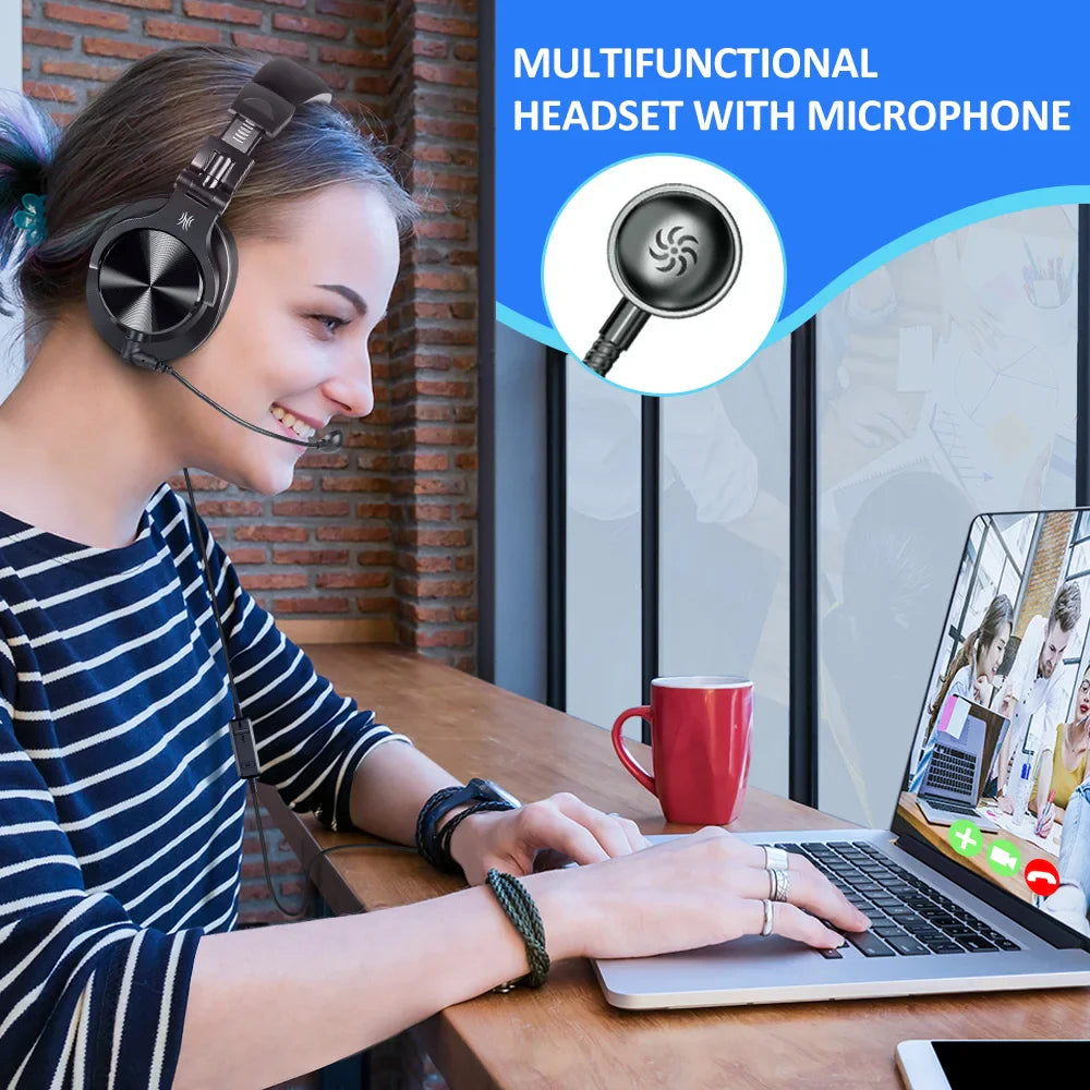 Wired Gaming Headset with Detachable Mic