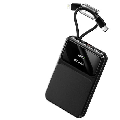 Portable Power Bank 10000mAh with Built-in Cables