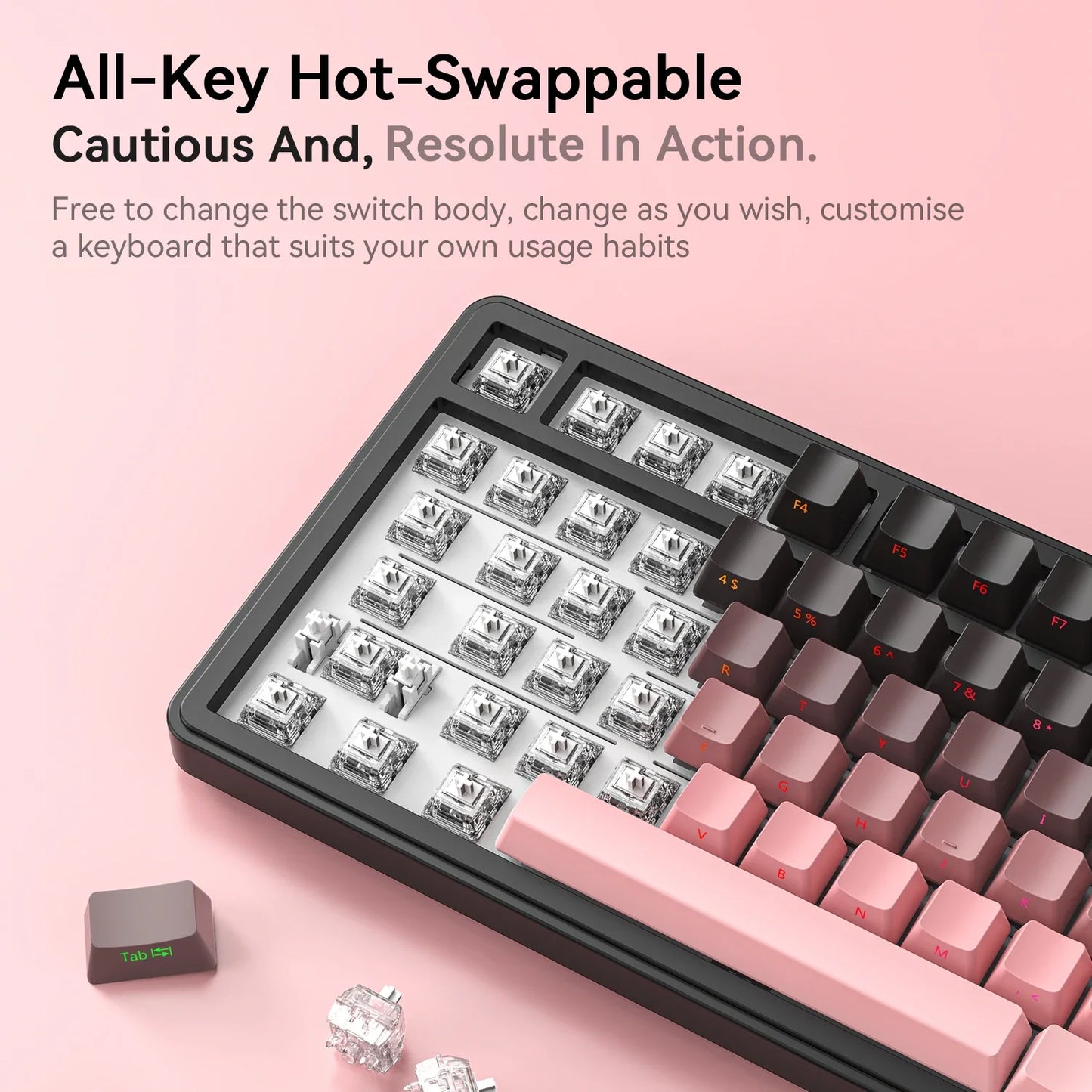 Tri-Mode Wireless RGB Mechanical Keyboard